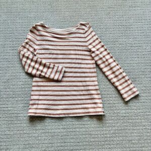 LOFT Striped Knit Cotton Shirt XS